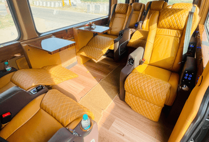 9 seater premium force urbania van on rent in delhi