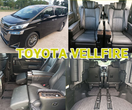 toyota vellfire luxury car on rent in delhi
