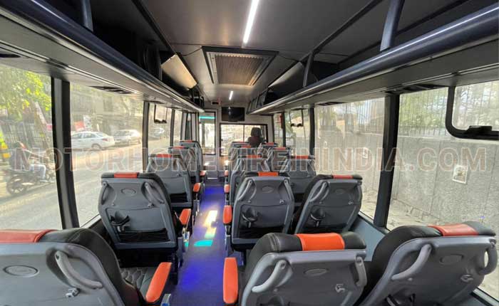 18 seater mini imported coach with toilet washroom hire delhi india